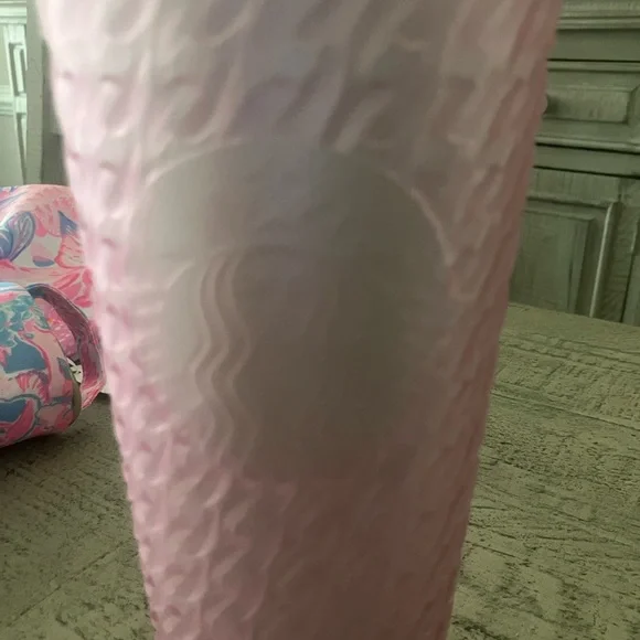 Starbucks Pink Tumbler with Textured Design - Picture 2 of 4